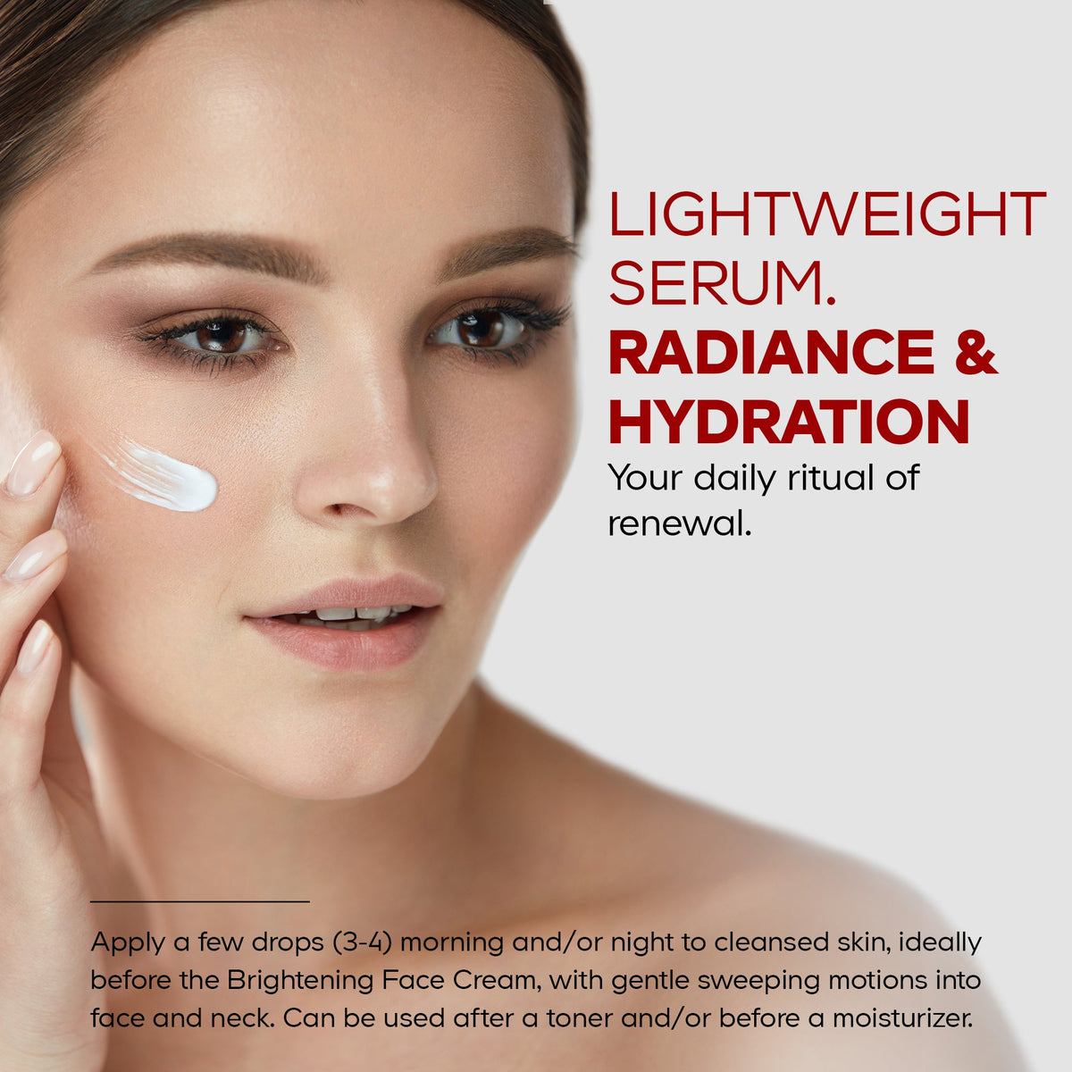 Everyday Home Brightening Face Serum for daily home and personal routines with facial skin and sun care