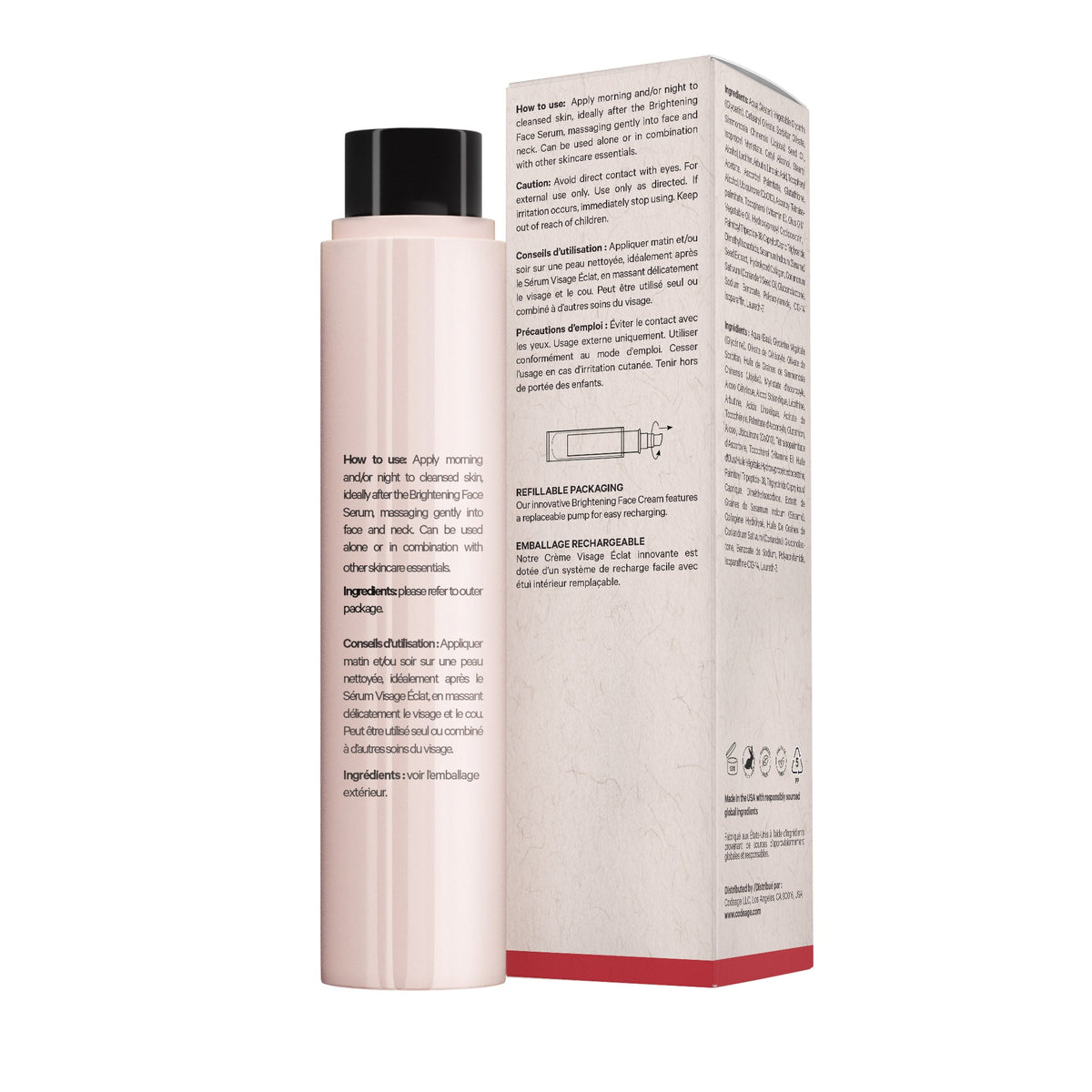 Home Essentials Brightening Face Cream· Refill for daily home and personal routines with facial skin and sun care
