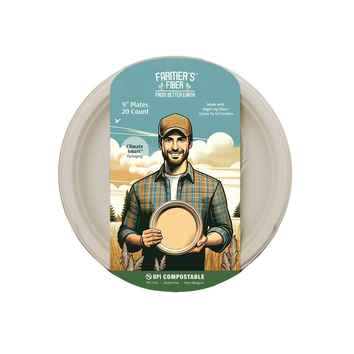 9" Farmer's Fiber Collection Round Plate
