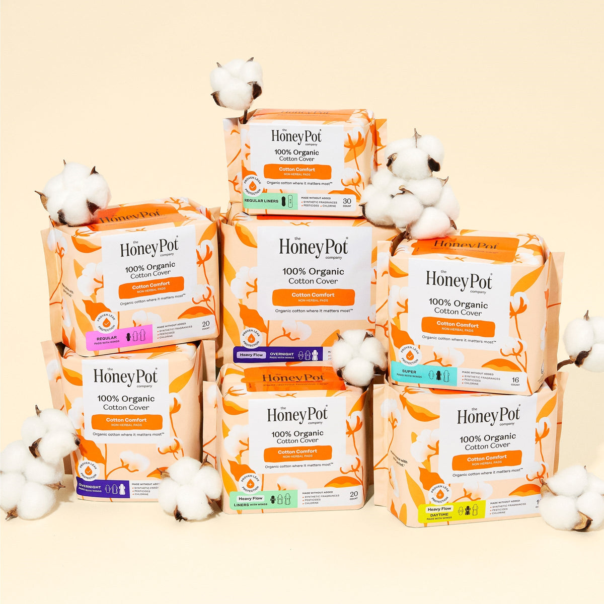 Everyday Home fully Organic Cotton Cover Pads for daily home and personal routines with bath body and hygiene