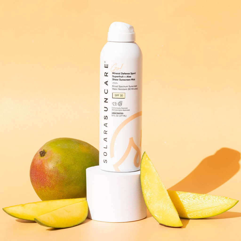 Practical Living Go Mineral Defense Sport Superfruit + Aloe Mist, SPF 30 for daily home and personal routines with facial skin and sun care