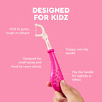 Daily Care Kids EcoFlex Floss Pick Starter Kit with Handle for daily home and personal routines with oral care