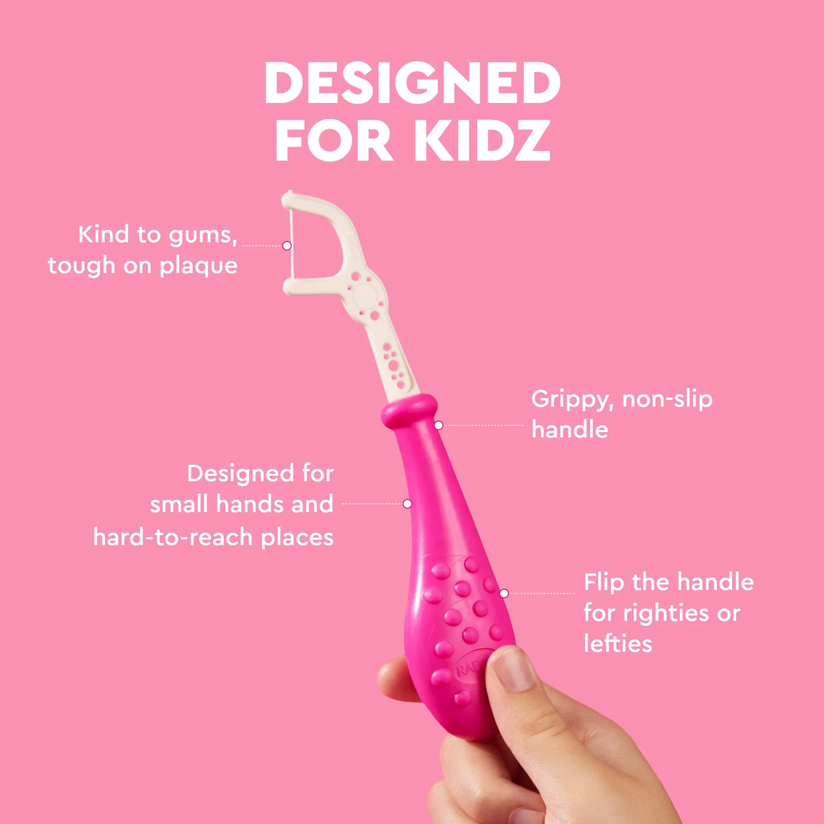 Daily Care Kids EcoFlex Floss Pick Starter Kit with Handle for daily home and personal routines with oral care
