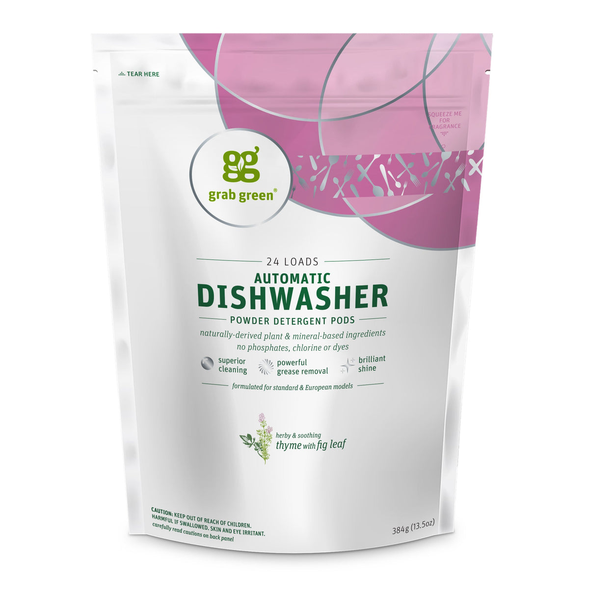 Automatic Dishwasher Detergent Pods - Thyme with Fig Leaf