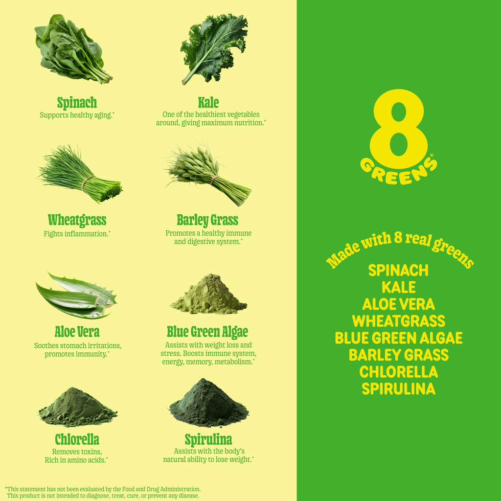 Practical Living Buy Super Greens Tablets, Get The 8Greens Cookbook included for daily home and personal routines with cookware food storage and kitchen tools