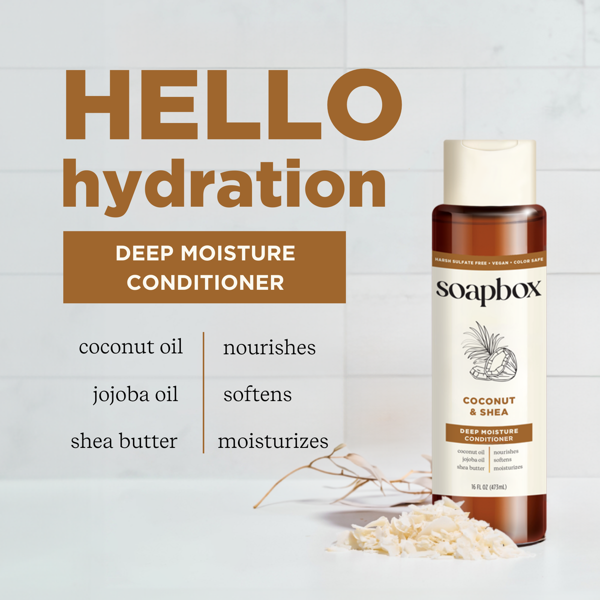 Practical Living Coconut and Shea Deep Moisture Conditioner for daily home and personal routines with hair care