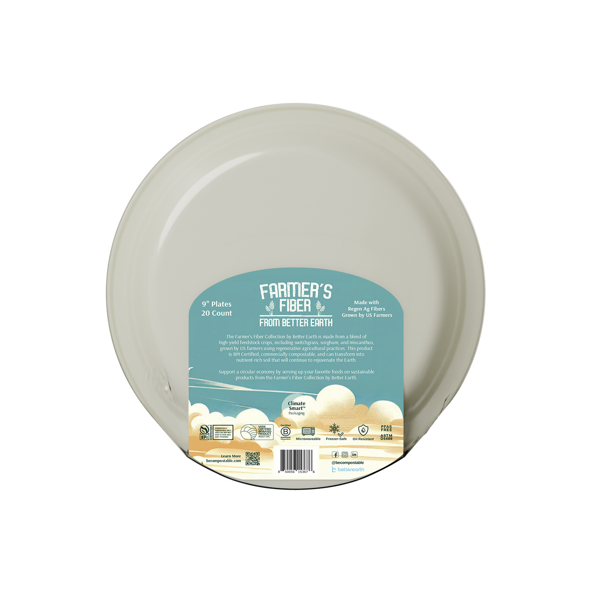 Daily Care 9 Farmer s Fiber Collection Round Plate for daily home and personal routines with general everyday essentials