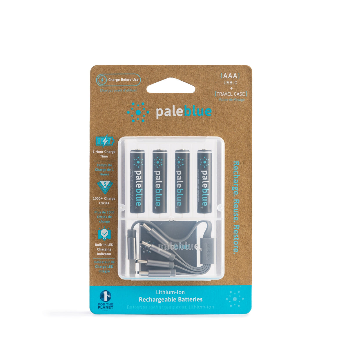 Home Essentials AAA USB-C Li-ion Rechargeable Batteries for daily home and personal routines with general everyday essentials