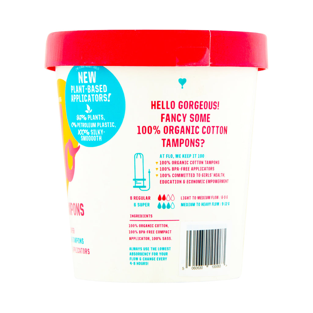 Daily Care Flo Applicator Tampons fully Organic Cotton Regular + Super for daily home and personal routines with pet care treats and accessories