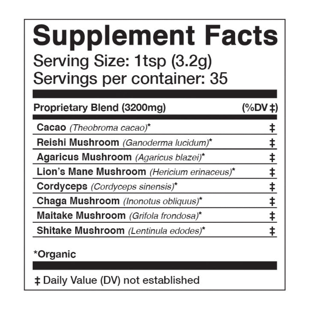 Everyday Home ADAPTOGENIC Powder, 7 Medicinal Mushrooms + Cacao for daily home and personal routines with general everyday essentials