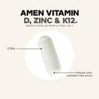 Routine Ready Amen Vitamin D, K2 and Zinc Capsules for daily home and personal routines with general everyday essentials
