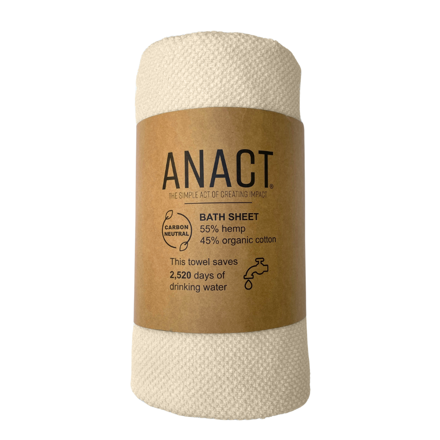 Hemp and Organic Cotton Bath Sheet, 40” x 70”