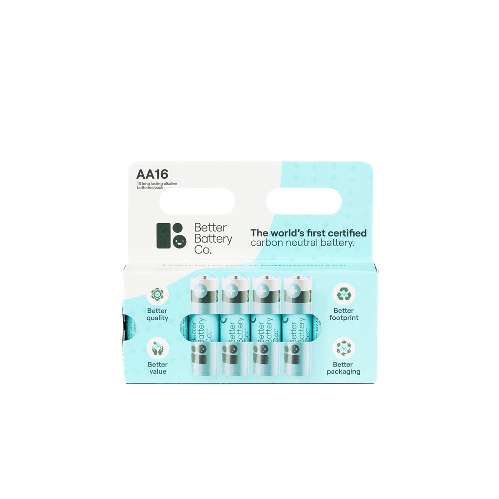 Routine Ready AA Alkaline Batteries - Zero-Waste, Carbon-Neutral for daily home and personal routines with general everyday essentials
