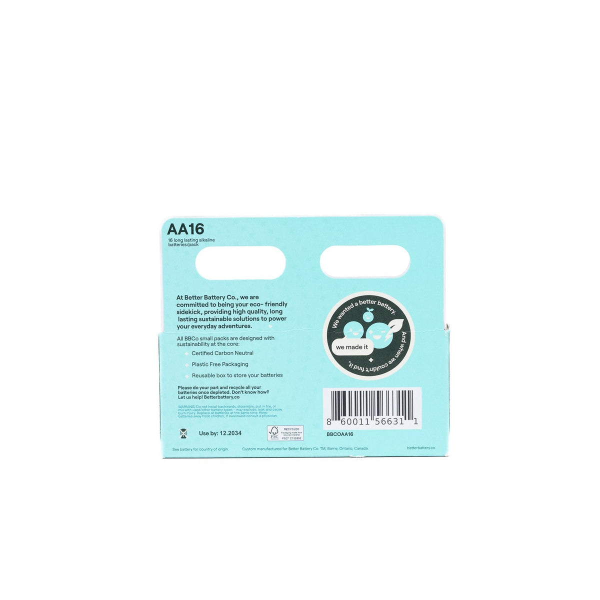 Routine Ready AA Alkaline Batteries - Zero-Waste, Carbon-Neutral for daily home and personal routines with general everyday essentials