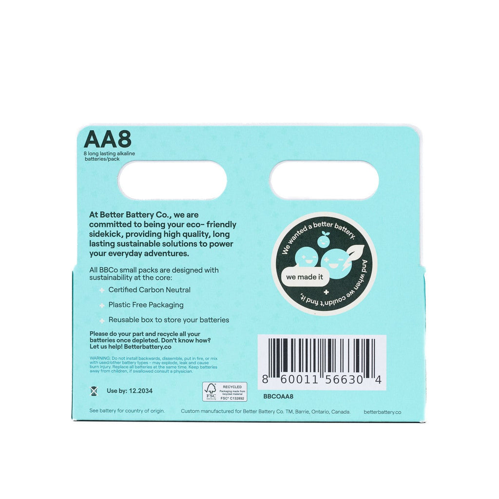 Routine Ready AA Alkaline Batteries - Zero-Waste, Carbon-Neutral for daily home and personal routines with general everyday essentials