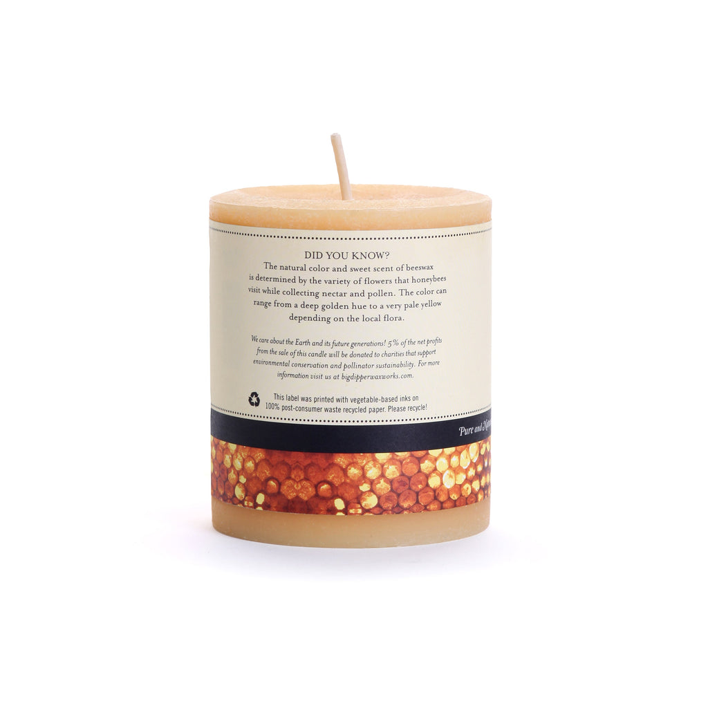 Home Essentials fully Pure Beeswax Pillar Candle for daily home and personal routines with home organization and everyday goods