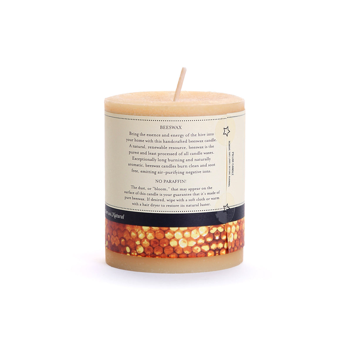 Home Essentials fully Pure Beeswax Pillar Candle for daily home and personal routines with home organization and everyday goods
