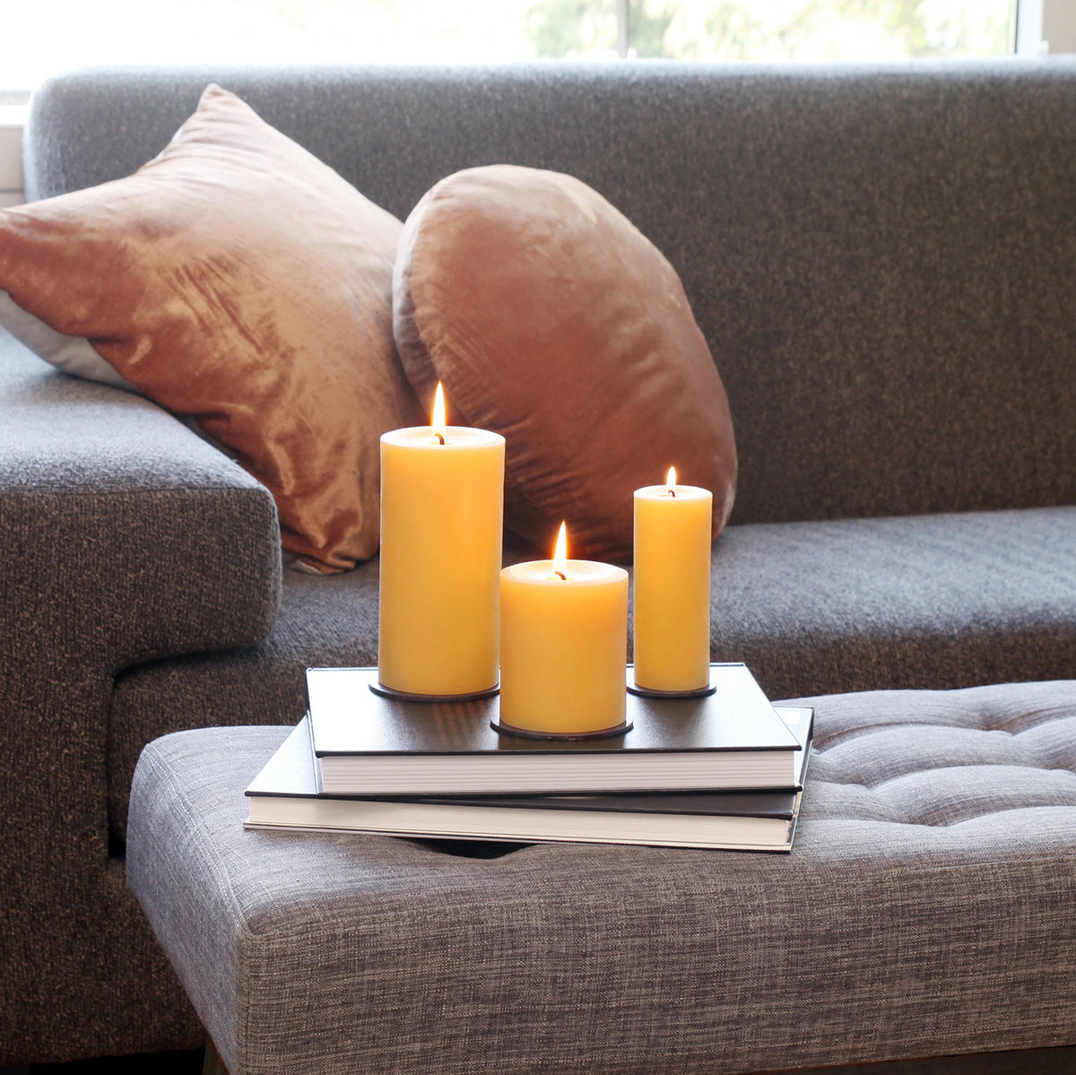 Home Essentials fully Pure Beeswax Pillar Candle for daily home and personal routines with home organization and everyday goods