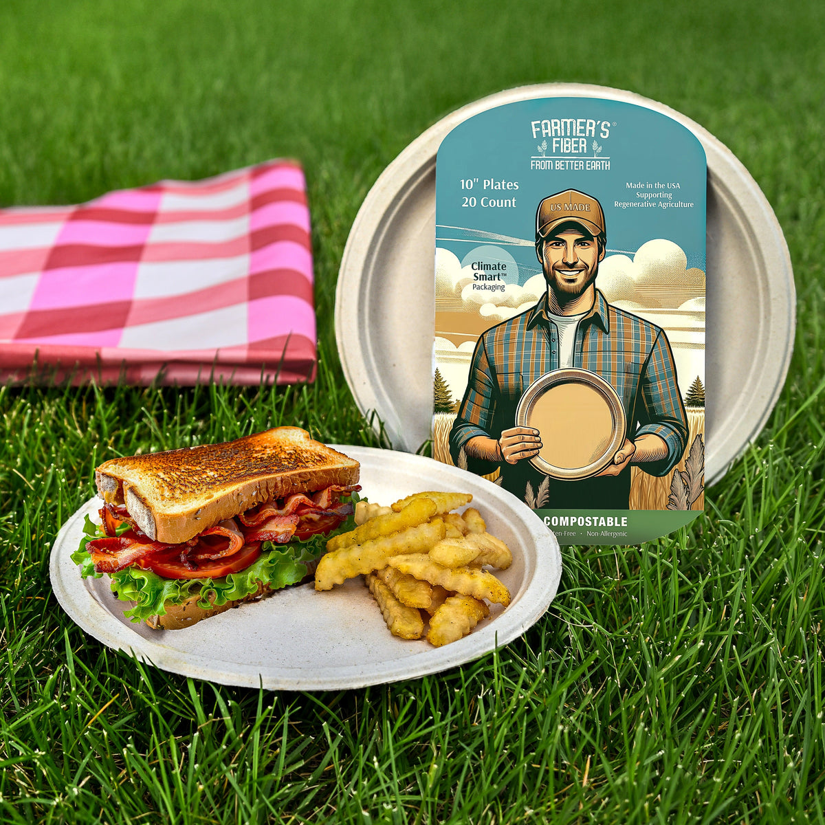 Practical Living 10 Farmer s Fiber Collection Round Plate for daily home and personal routines with general everyday essentials
