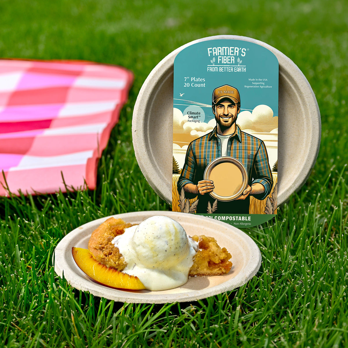Daily Care 7 Farmer s Fiber Collection Round Plate for daily home and personal routines with general everyday essentials