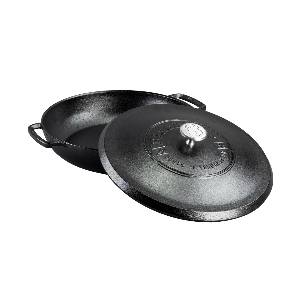 Blacklock Cast Iron Braiser with Lid - Triple Seasoned, Lightweight