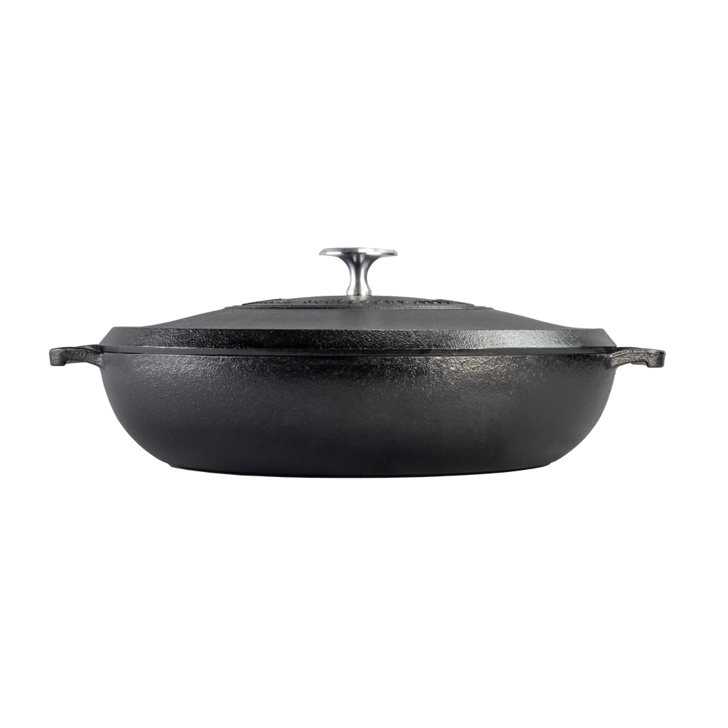 Daily Care Blacklock Cast Iron Braiser with Lid - Triple Seasoned, Lightweight for daily home and personal routines with cookware food storage and kitchen tools