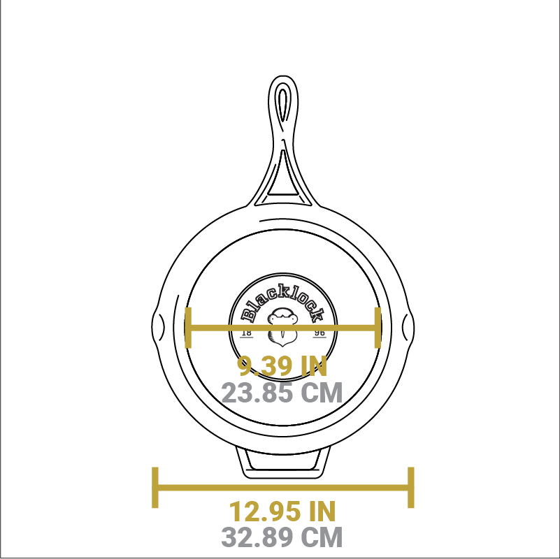 Home Essentials Blacklock Cast Iron Skillet - Triple Seasoned, Lightweight for daily home and personal routines with cookware food storage and kitchen tools