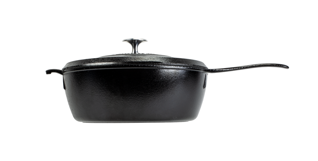 Practical Living Blacklock Cast Iron Deep Skillet With Lid - Triple Seasoned, Lightweight for daily home and personal routines with cookware food storage and kitchen tools