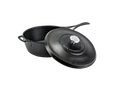 Blacklock Cast Iron Deep Skillet With Lid - Triple Seasoned, Lightweight