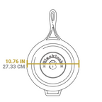 Practical Living Blacklock Cast Iron Deep Skillet With Lid - Triple Seasoned, Lightweight for daily home and personal routines with cookware food storage and kitchen tools