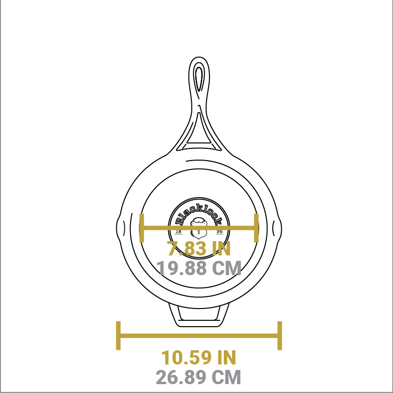 Home Essentials Blacklock Cast Iron Skillet - Triple Seasoned, Lightweight for daily home and personal routines with cookware food storage and kitchen tools
