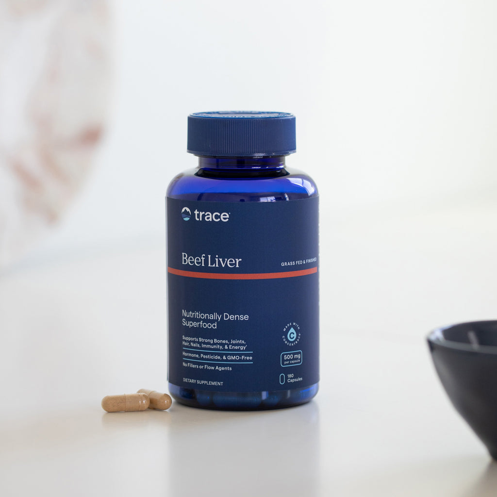 Home Essentials Beef Liver Capsules, 500 mg for daily home and personal routines with pantry foods and beverages