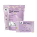 Baby Laundry Detergent Pods + Baby Dryer Sheets Kit