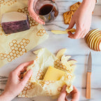Daily Care Beeswax Wraps for Food - Large for daily home and personal routines with pantry foods and beverages