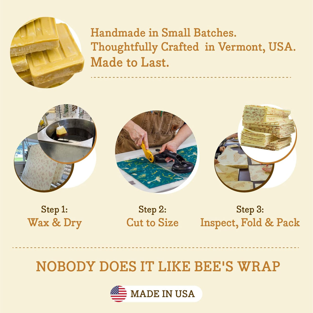 Daily Care Beeswax Wraps for Food - Large for daily home and personal routines with pantry foods and beverages
