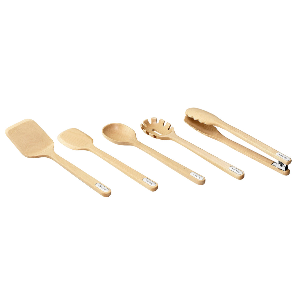 5 Piece FSC-Certified Birch Wood Utensil Set