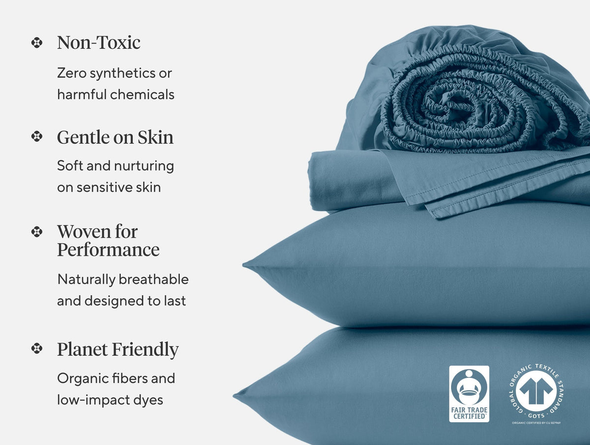 Home Essentials Classic Organic Sateen Sheet Set for daily home and personal routines with general everyday essentials