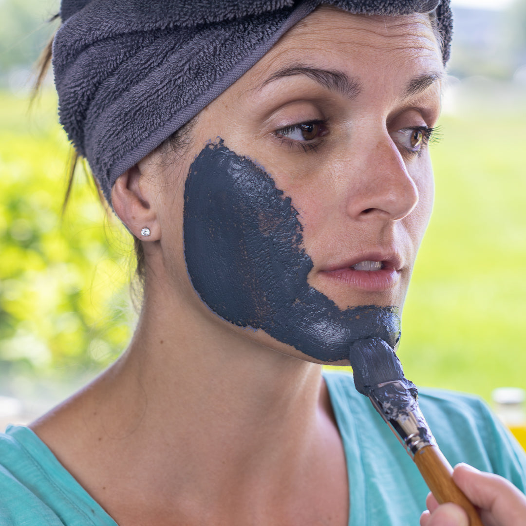 Routine Ready Activated Charcoal Clay Face Mask for daily home and personal routines with facial skin and sun care
