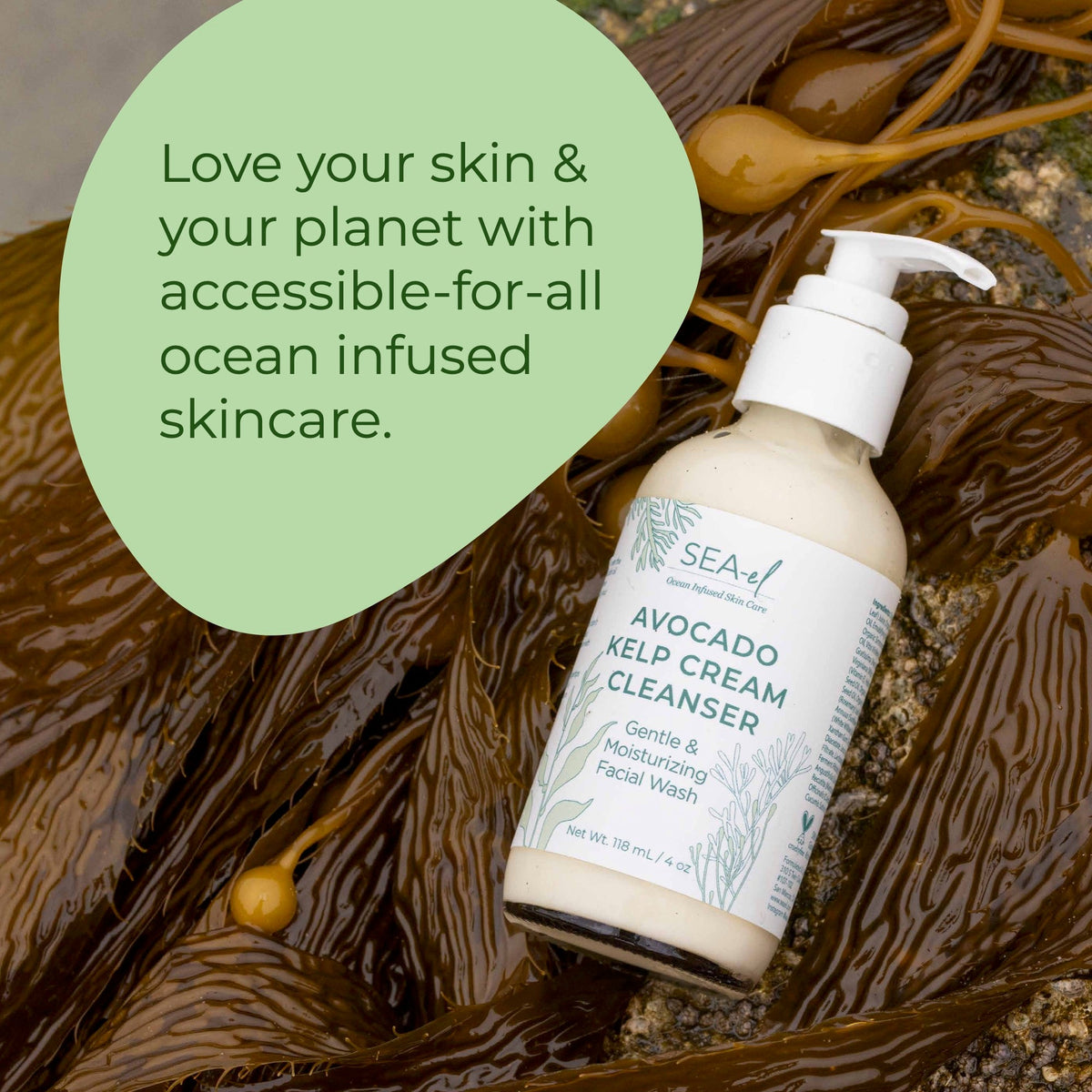 Routine Ready Avocado Kelp Cream Cleanser for daily home and personal routines with facial skin and sun care