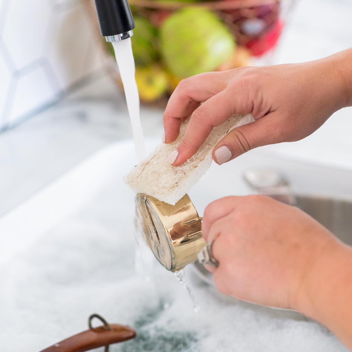 Practical Living Heavy Duty Coconut Scrubber Sponge for daily home and personal routines with cleaning laundry and paper products