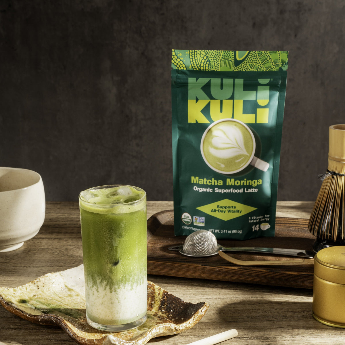 Practical Living Energizing Organic Superfood Latte for daily home and personal routines with pantry foods and beverages