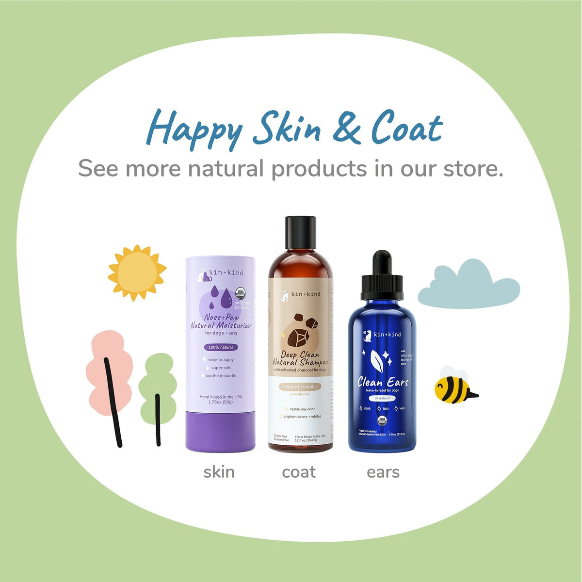 Home Essentials Kitty Ears - Leave-In Cat Ear Cleaner for daily home and personal routines with cleaning laundry and paper products