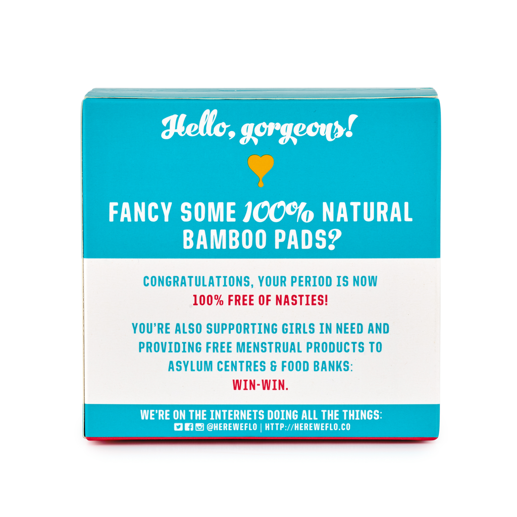 Home Essentials Flo Organic Bamboo Ultra-long Period Pads Winged for daily home and personal routines with bath body and hygiene