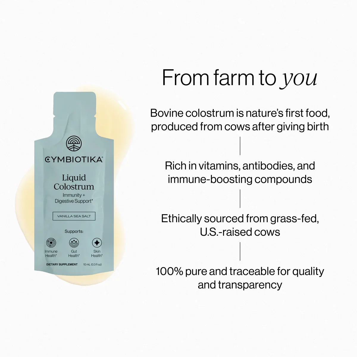 Routine Ready Liquid Colostrum Packets - Immunity + Digestive Support for daily home and personal routines with general everyday essentials