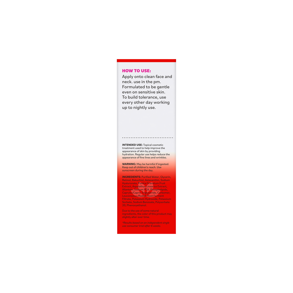 Everyday Home Anti-Wrinkle Retinol Concentrated Serum for daily home and personal routines with facial skin and sun care