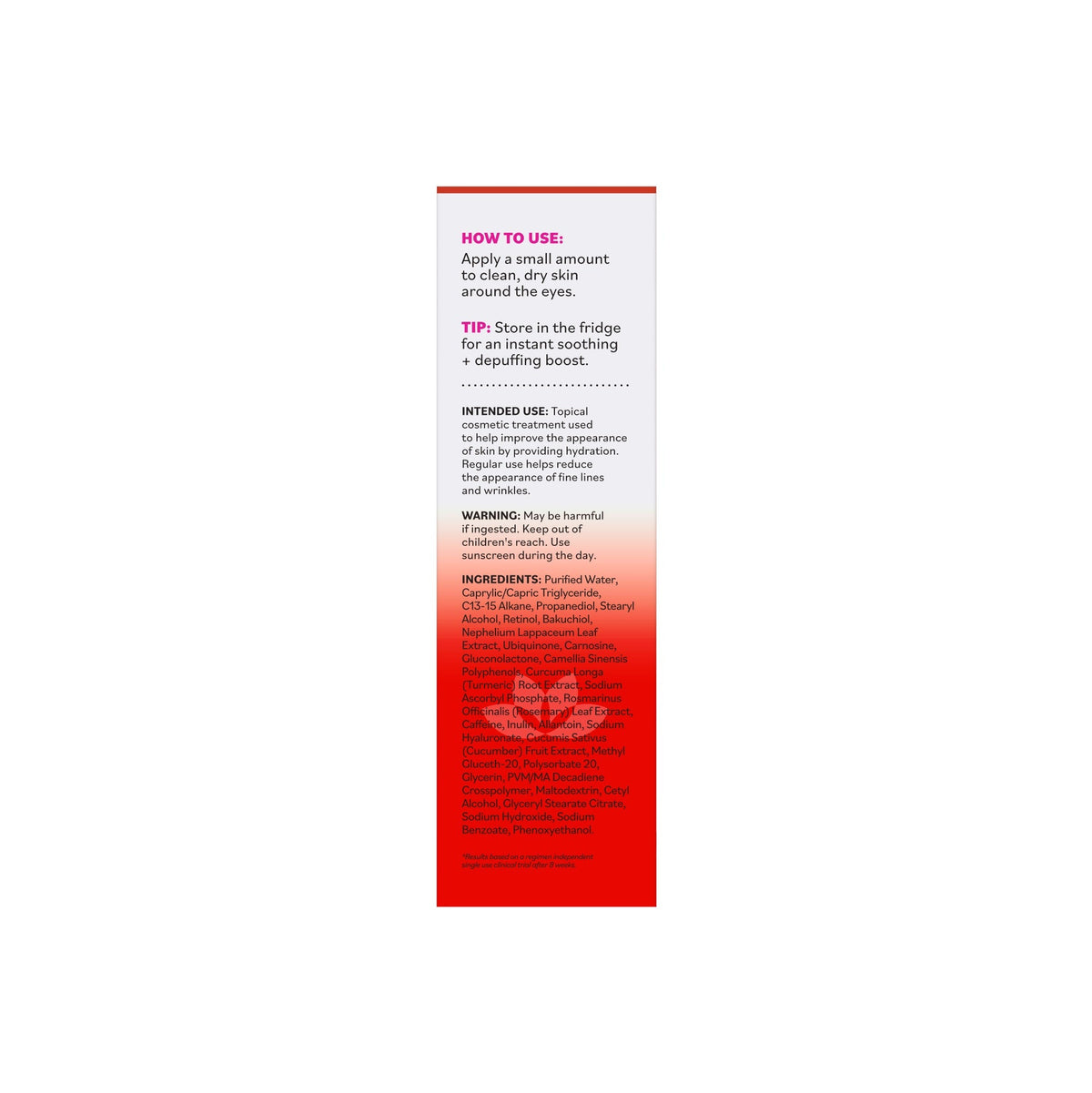 Practical Living Anti-Wrinkle Smoothing Eye Cream for daily home and personal routines with facial skin and sun care