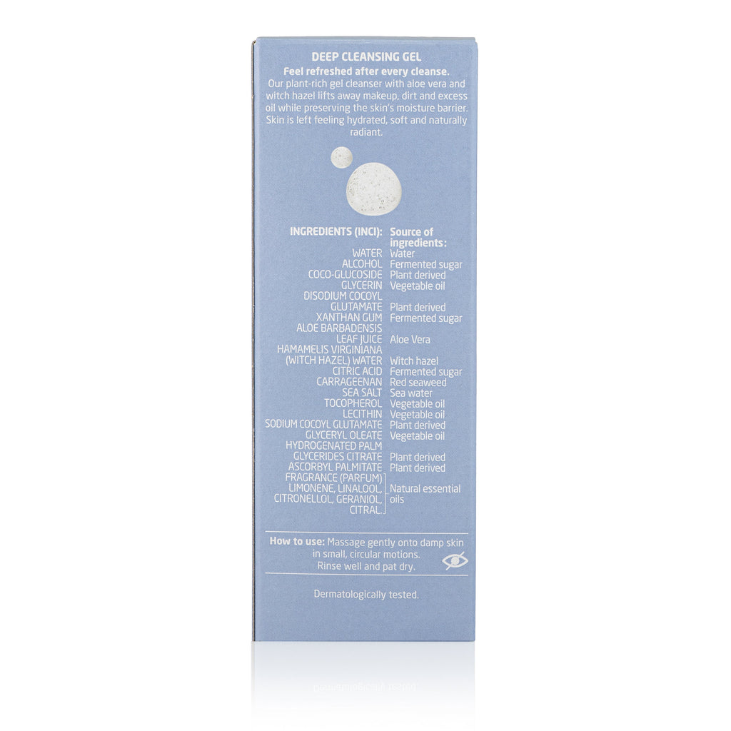 Home Essentials Deep Cleansing Gel for daily home and personal routines with facial skin and sun care
