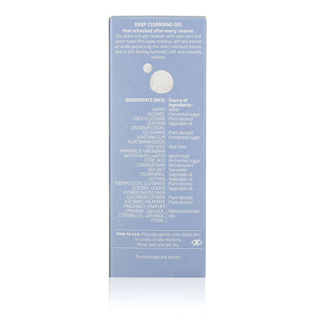 Home Essentials Deep Cleansing Gel for daily home and personal routines with facial skin and sun care