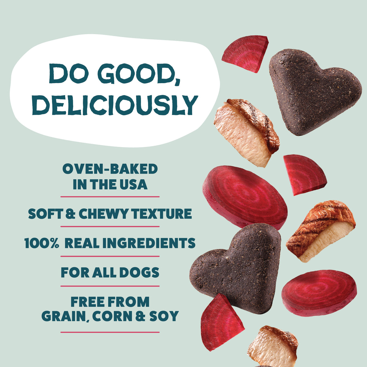Practical Living Duck Duck Beet Soft-Baked Dog Treats for daily home and personal routines with pet care treats and accessories