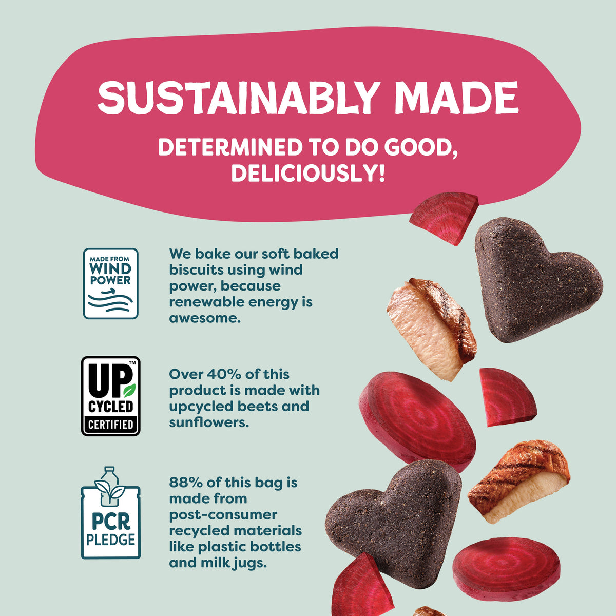 Practical Living Duck Duck Beet Soft-Baked Dog Treats for daily home and personal routines with pet care treats and accessories